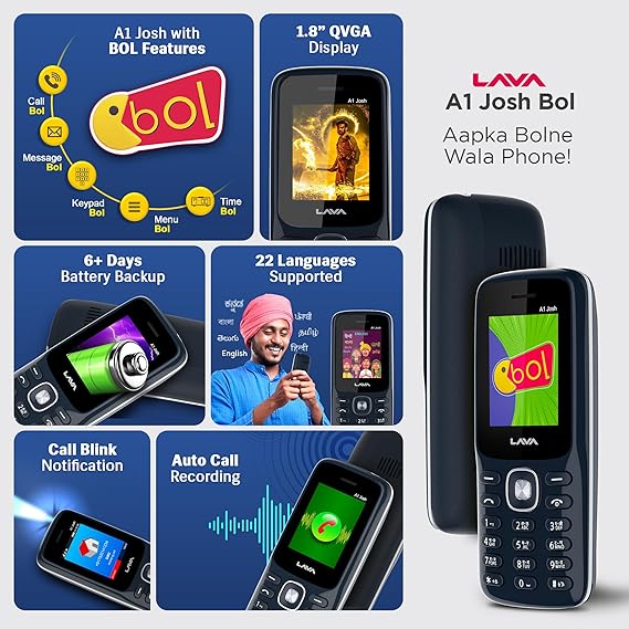 Lava A1 Josh with BOL Feature Mobile Phone(Refurbished)